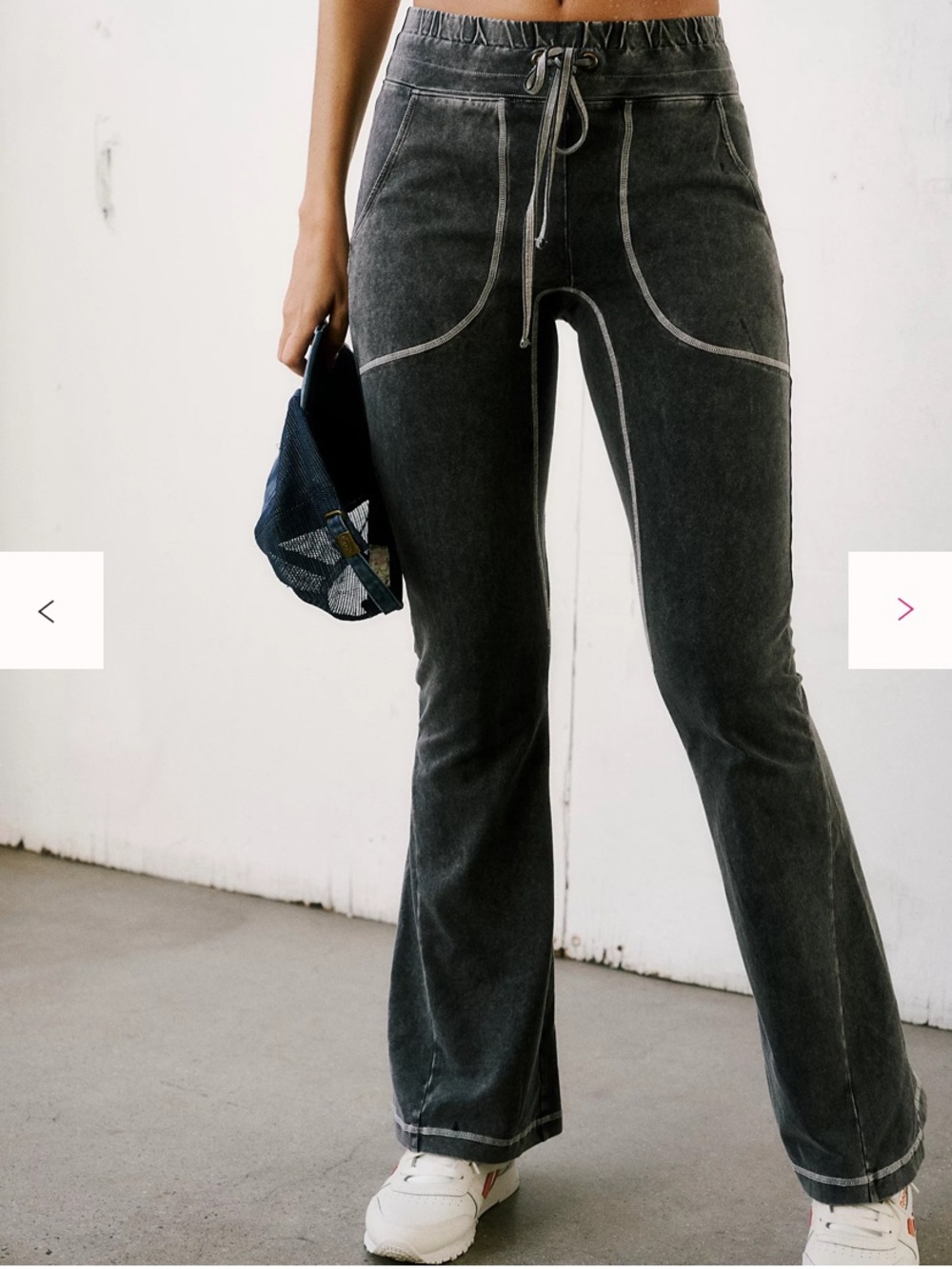 Free People New Flow Flares Black Gray Size Medium Yoga Outdoor